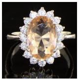 Oval 3.00 ct Morganite Cocktail Ring