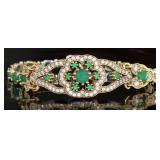 Vintage Style 6.44 ct Emerald Bracelet