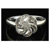 10kt Gold Antique Style Diamond Designer Ring