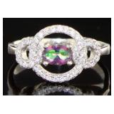 Stunning Mystic Topaz Designer Ring