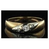 10kt Gold Brilliant Diamond Wedding Band