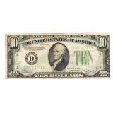 1934 Green Seal $10.00 Federal Reserve Note