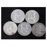 Mixed Date: Franklin Silver Half Dollar