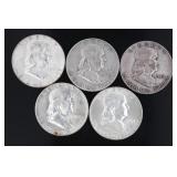 Mixed Date: Franlkin SIlver Half Dollar