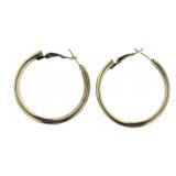 Large Sterling Silver Hoop Earrings