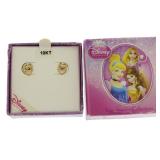 10kt Gold Disney Princess Earrings