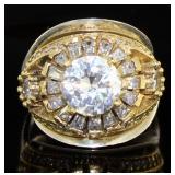 Brilliant 4.50 ct White Topaz Vintage Ring