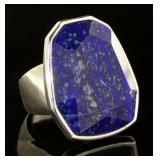 Natural 15.50 ct Lapis Designer Ring