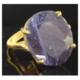 Genuine Oval 12.50 ct Smoky Quartz Solitaire