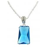 Cushion Cut 45.00 ct Blue Topaz Pendant