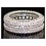 Brilliant 5.00 ct White Topaz Eternity Band