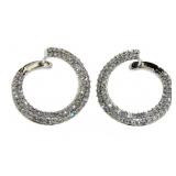 10kt Gold Brilliant 1.02 ct Diamond Hoop Earrings