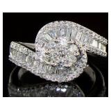 10kt Gold Brilliant 1.00 ct Baguette Diamond Ring