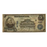Series 1902 Large $5.00 National Currency Note