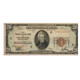 Series 1929 Philadelphia $20 National Currency