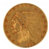 1913 Indian Head $2.50 Gold Quarter Eagle