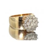 14kt Gold Brilliant 1.00 ct Diamond Cocktail Ring