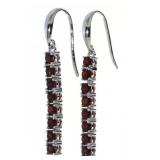 Natural 2.00 ct Garnet Dangle Earrings
