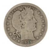 1914 Barber Silver Quarter