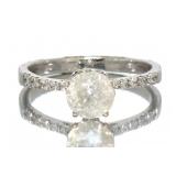 14kt Gold Round Brilliant 1.22 ct Diamond Ring