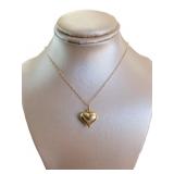 14kt Gold 18" Heart Necklace