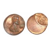 Broad Struck ERROR Lincoln Copper Cent