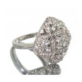 Brilliant 1.00 ct White Topaz Cocktail Ring