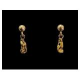 14kt Gold Alaskan Gold Nugget Earrings