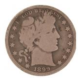 1899 Barber Silver Half Dollar