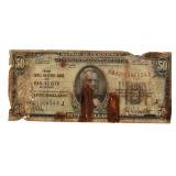 1929 Kansas City $50 National Currency Note