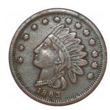 1863 Indian Head Copper Civil War Token