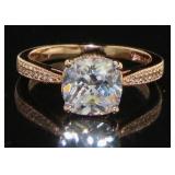Brilliant 2.00 ct Round CZ Solitaire Ring