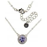 Halo Lavender & White Topaz Designer Necklace