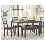 Ashley D383-325  Brisbon Table & 4 + bench