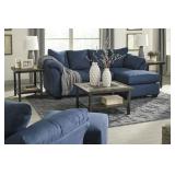 Ashley 75007 Darcy Bluel Sofa w/Rev Chaise