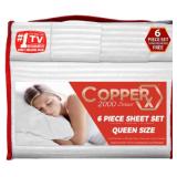 Queen 6pc Copper X Bamboo Essence Sheets -