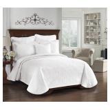 New King Charles King Bedspread Off White