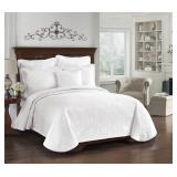 New King Charles King Bedspread Off White