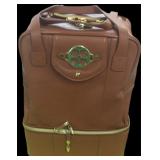 Iman Leather Duffle Roller Bag