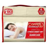 Queen Copper Bamboo 6 pc Sheet Set *Color Varies*