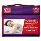 Queen Copper Bamboo 6 pc Sheet Set *Color Varies*