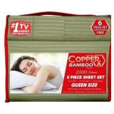 Queen Copper Bamboo 6 pc Sheet Set *Color Varies*