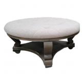 Xl Round Button Tufted Cocktail Table