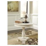 Ashley T505-106 Antique White Round  Accent Table