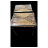 Rattan , Metal & Glass End Tables