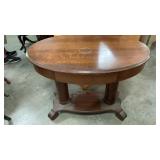 Quality NICE Solid Oak Oval Library Table