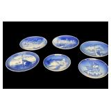 (6)  Royal Copenhagen Denmark Plates