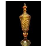 15 inch Amber Candy Dish