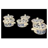 (6) USA Blue Danube Bowls & Lids
