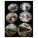 (6) Classic American Train Plates